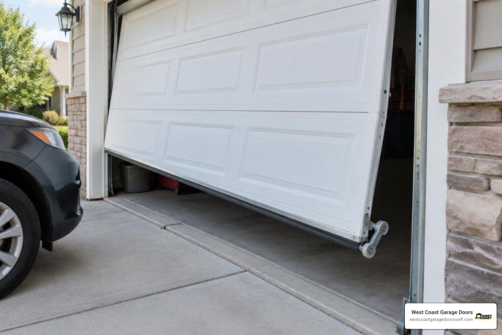 garage door off track repair cost